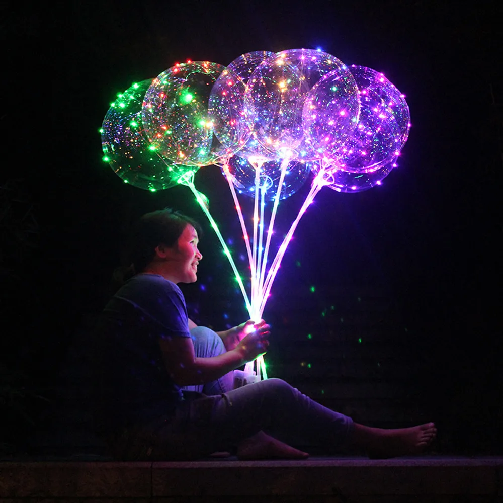 Ballons & Accessories3PcsReusableLuminous Led BalloonTransparent Round Bubble Decoration PartyDropShipping 19May17Party Wedding | Дом и сад