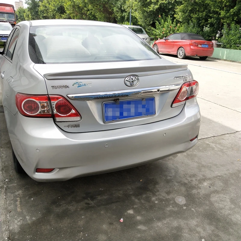 Для Toyota Corolla 2007 2013 Спойлер ABS Материал заднее крыло автомобиля разкрашенный цвет