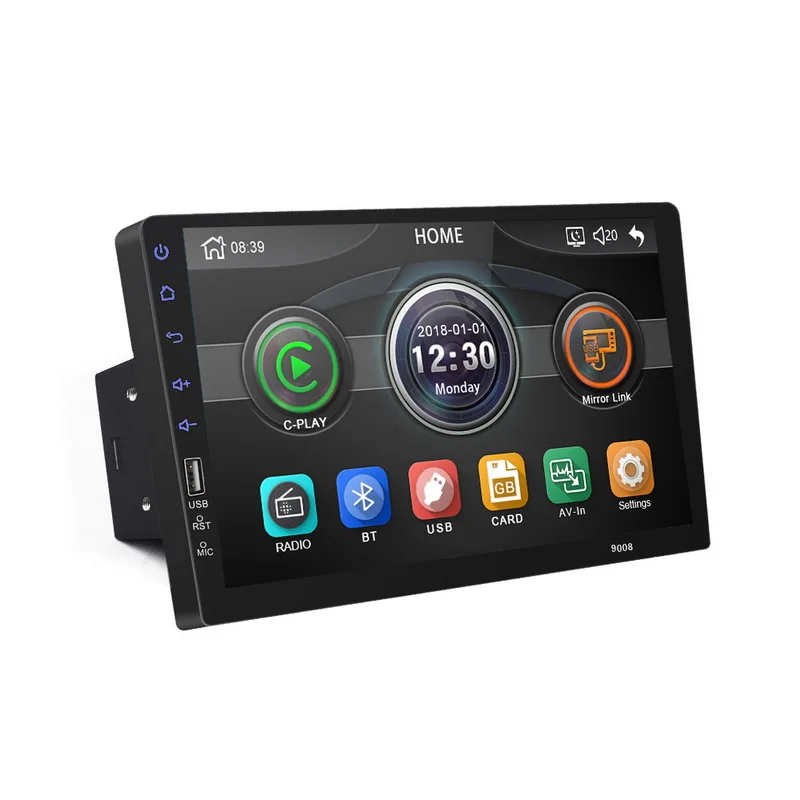 9 дюймов 1 DIN Bluetooth Зеркало Ссылка авто радио для Carplay IOS Android MP5 TF FM сенсорный экран с камерой заднего вида