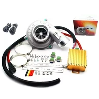 clr universal electric turbo supercharger kit thrust motorcycle electric turbocharger air filter intake all car improve speed