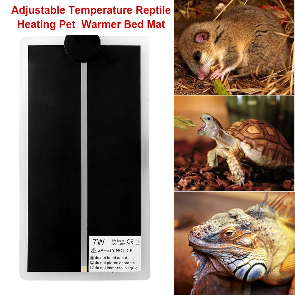 1 шт 7 W 220 ~ 240 V Регулируемый Температура Reptile кошка собака нагрева обогреватель для
