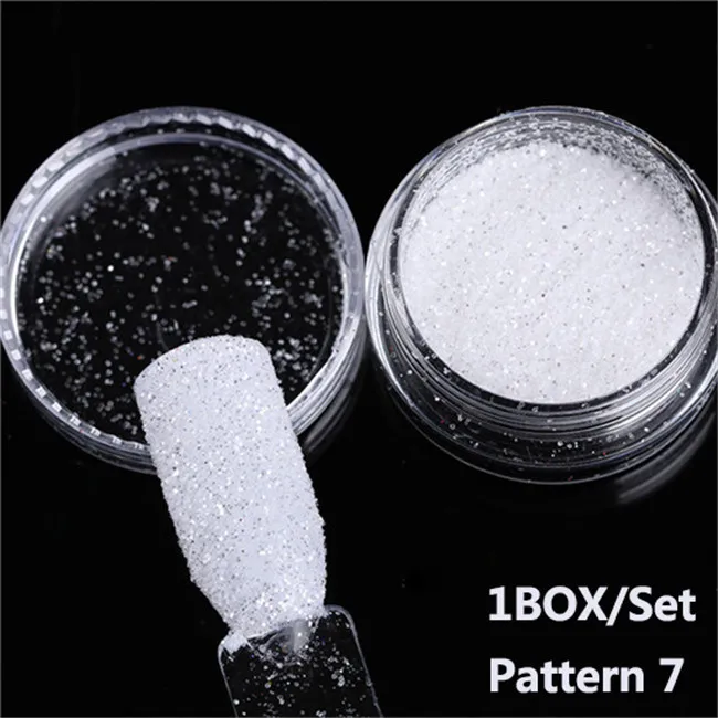 1 Box Pattern 7 1 коробка/3 коробки 1 г голографический блестящий для ногтей градиент Сияющий сахарный порошок для ногтей пигментная пыль маникюр Дизайн ногтей украшение - Цвет: 1 Box Pattern 7