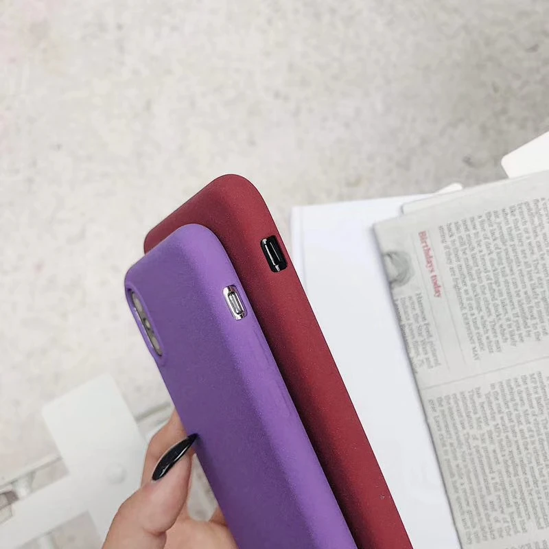 Slim Matte Frosted Sand Texture TPU Phone Cases for iphone X SE 5 5S 6S 6 7 8 Plus Huawei P20 Lite Mate 10 Pro Honor 9 Cover |
