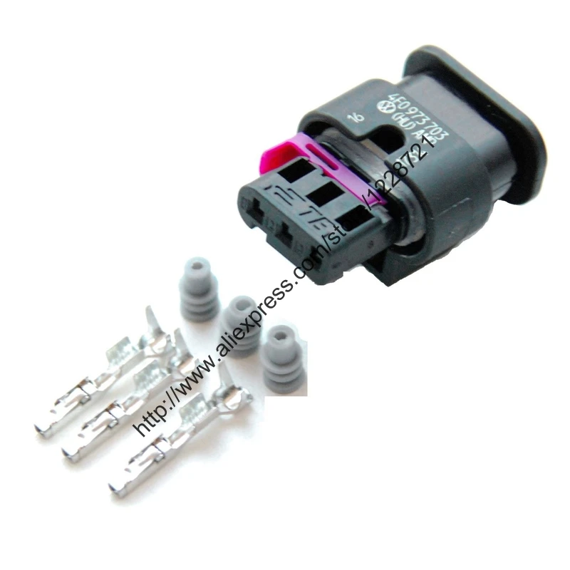 

10 компл./лот VAG 3-контактный автомобильный провод разъем 4F0973703 для автомобиля Реверсивный AUDI VW LEAR Golf Jetta Volkswagen Touareg