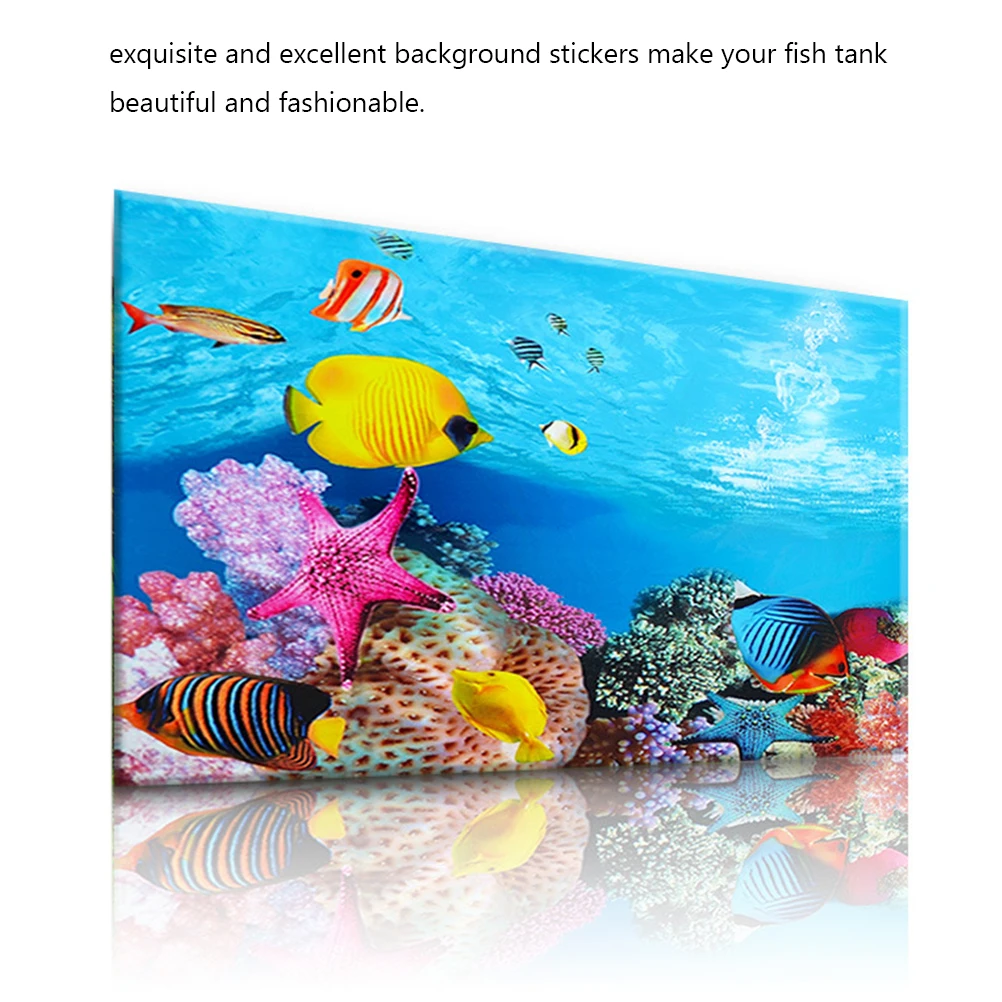 Синий свежий морской фон для аквариума океанский пейзаж постер аквариумный