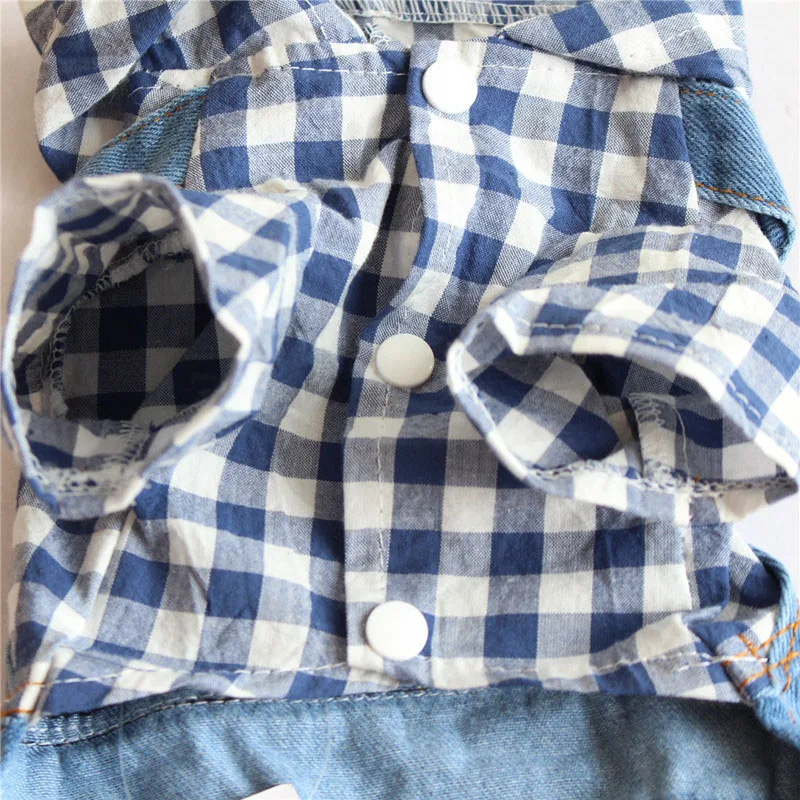 Новейшая клетчатая одежда для домашних животных с четырьмя ногами чихуахуа