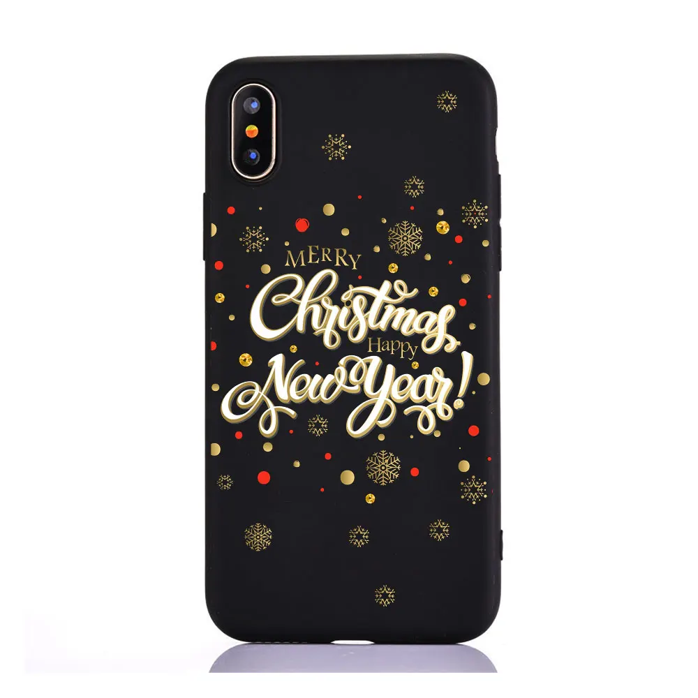 Год Рождественские подарки Лось снег милый чехол для телефона для iphone 11 PRO MAX 7 6 6s 8 Plus 5 5S se XR X XS MAX Мягкий ТПУ силиконовый чехол - Цвет: tpu  A1591