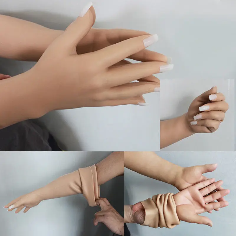 Реалистичные силиконовые перчатки для трансвеститов искусственная кожа