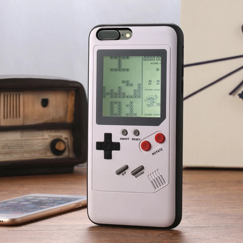 Новинка Ninetendo Gameboy тетрис чехол для телефона iPhone X 7 8 Plus Ретро игровая консоль 6 6S