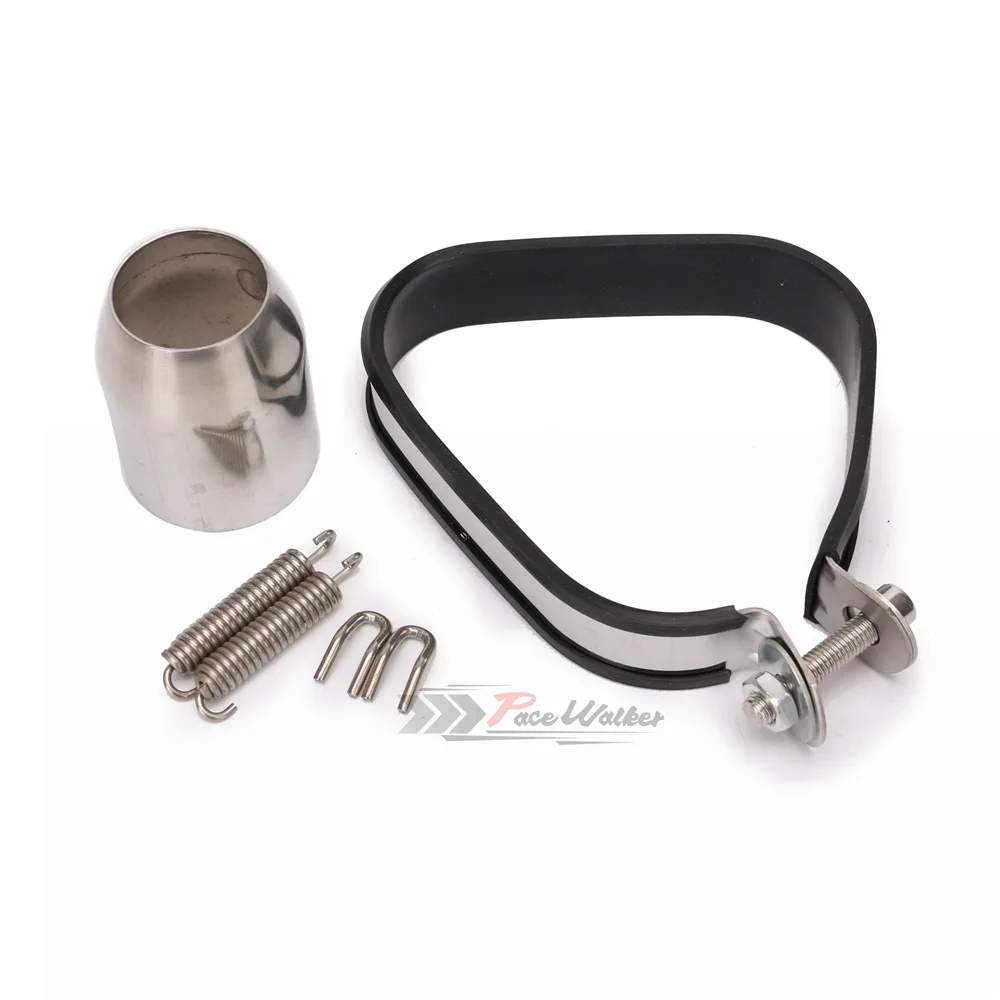 Universal Motorcycle Scooter Modified Double Holes Exhaust Muffler For CBR 125 CB400 CB600 YZF FZ400 Z750 | Автомобили и