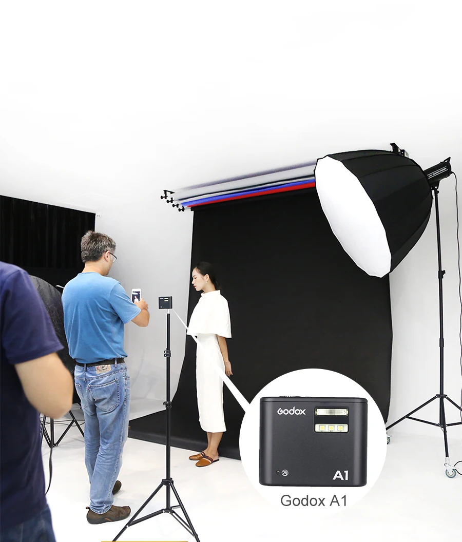 В наличии Godox A1 смартфон Flash System 2 4G Беспроводная вспышка Trigger постоянное