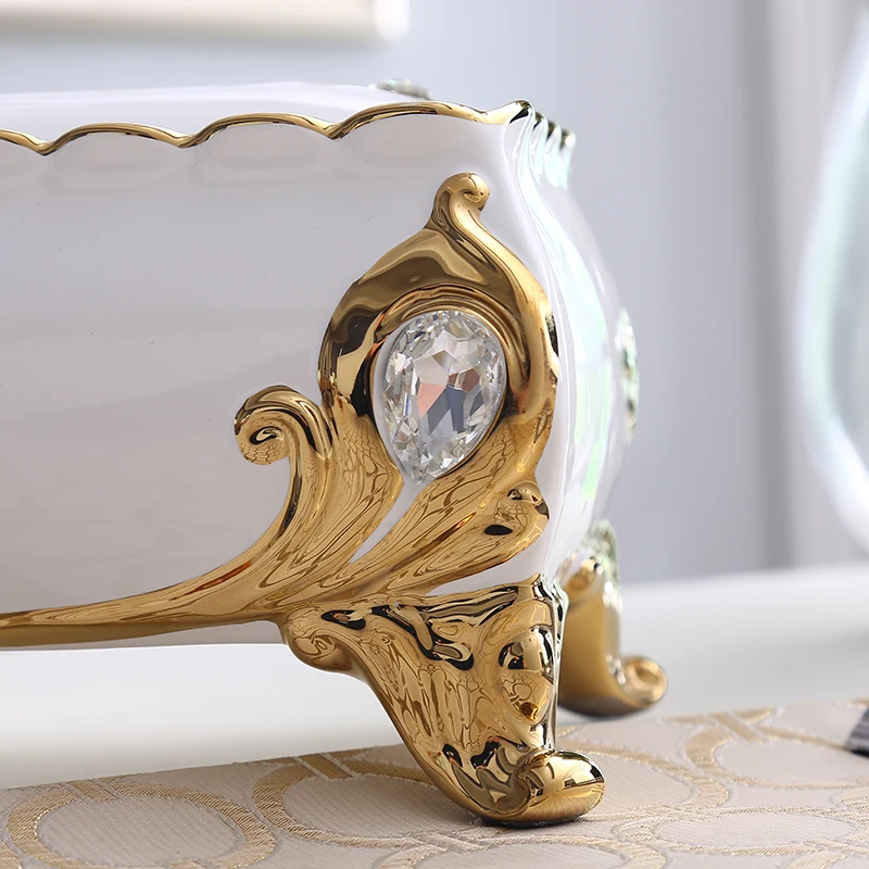 Европейская Бытовая коробка из керамической ткани декоративный лоток бумажная