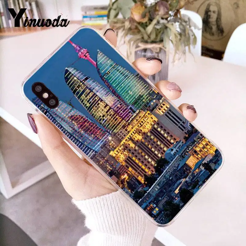 Чехол Yinuoda для iPhone 7 6 X прозрачный чехол с флагом azerjan buta 6S 7plus 8 8Plus 5 5S XR XS XSMAX|Бамперы|