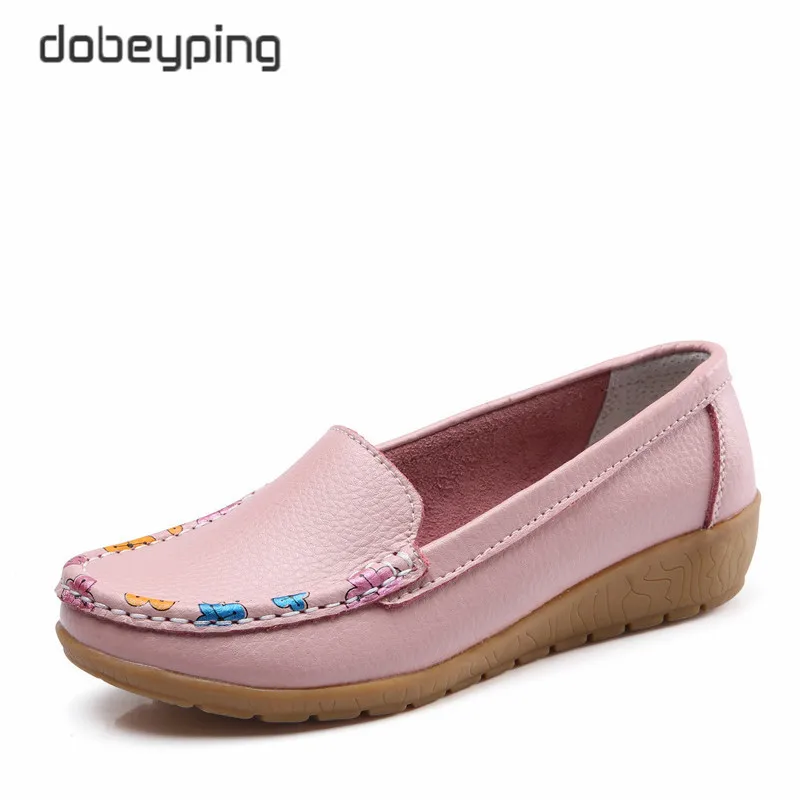 Туфли dobeyping женские из натуральной кожи лоферы без застежки плоская подошва