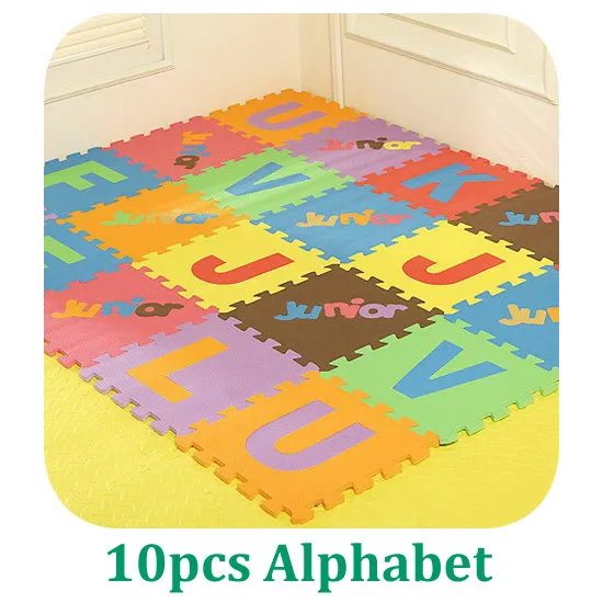 Alphabets 10 шт. в упаковке детские коврики EVA головоломки коврики алфавиты Животные головоломки коврики пена для напольной плитки упражнения детские игровые коврики PX10S - Цвет: Alphabets