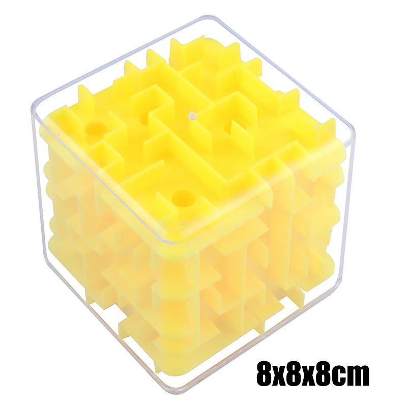 1 3D скоростной кубик 8x8x8 см, лабиринт, Магический кубик, игра-головоломка, Обучающие игрушки, лабиринт, катающийся мяч, игрушки для детей и взрослых JM30 - Цвет: 1
