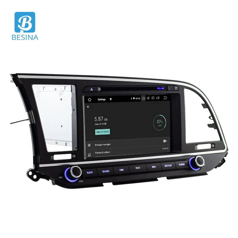 Besina Android 9,0 автомобильный dvd-плеер для hyundai ELANTRA gps Навигация стерео Мультимедиа 2 Din Автомобильный Радио Аудио SD