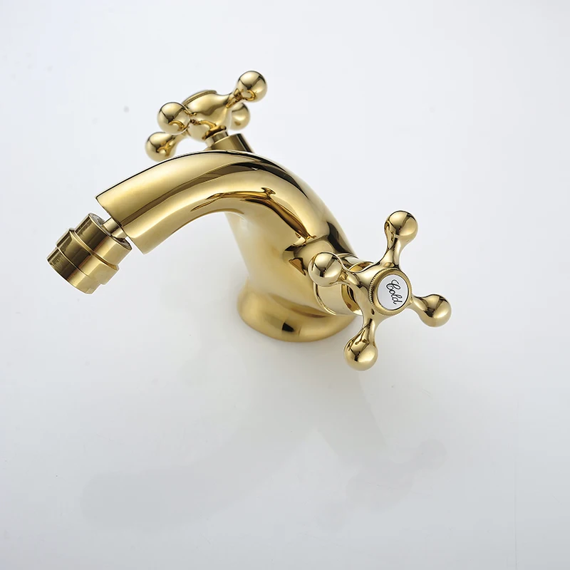 Золото одно отверстие унитаз смесители для биде латунь полированная сделка