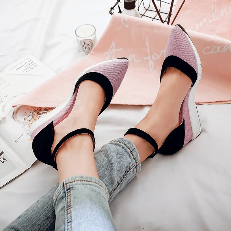 B2-7 женские босоножки с острым носком расшитые блестками женская обувь ремешком