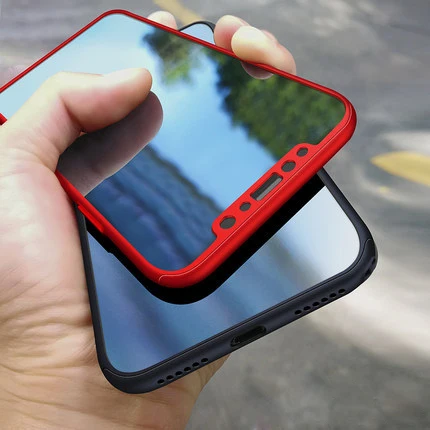 

100pcs via DHL for iPhone 11 Pro MAX X XS MAX XR 360 Degree Phone Case for iPhone 6 6S 7 8 Plus Scrub PC Full Cover