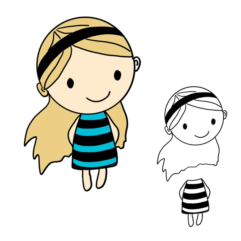 Новинка 2019 металлические трафареты для вырезания милой девушки скрапбукинга