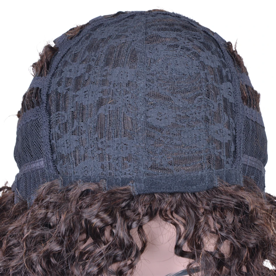 Короткие человеческие волосы парики бразильские Реми 100% кудрявые для черных