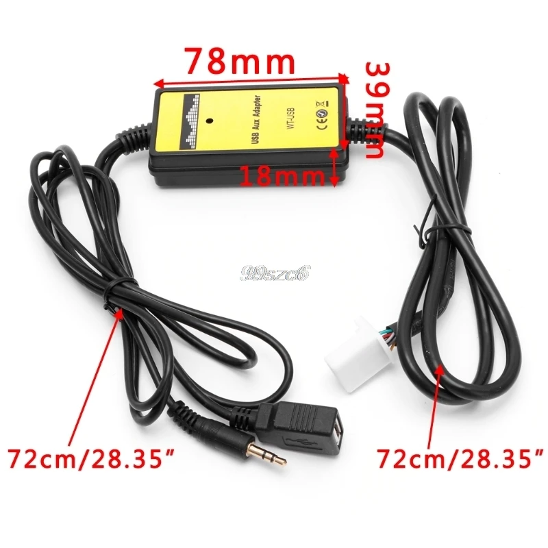 Профессиональный Автомобильный USB Aux-in кабель адаптер mp3-плеер радио интерфейс