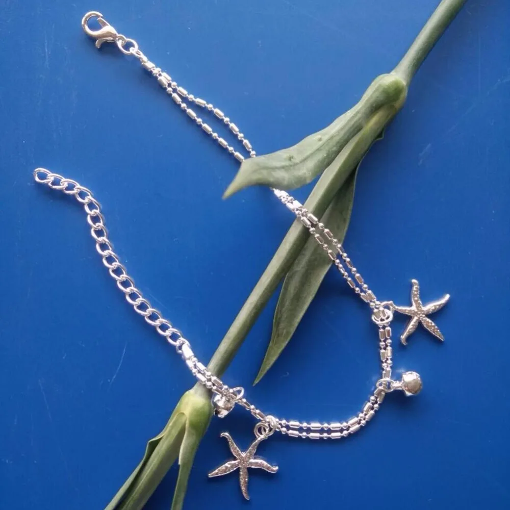 New Design Simple Fashion Style Sliver Starfish Alloy bell Sexy Body Jewelry Women Ankle Accessories | Украшения и аксессуары