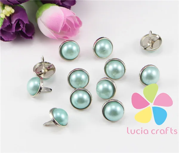 Распродажа! 12 шт./лот Lucia crafts мм жемчужные Brads для скрапбукинга в наличии G1009|brads