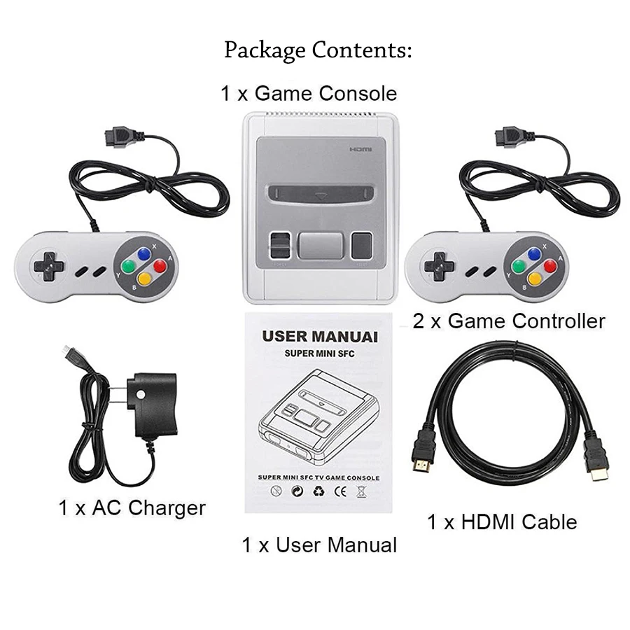 Super SNES Mini HDMI Family TV 8-битная Игровая приставка Ретро Классический HD выход ТВ ручной