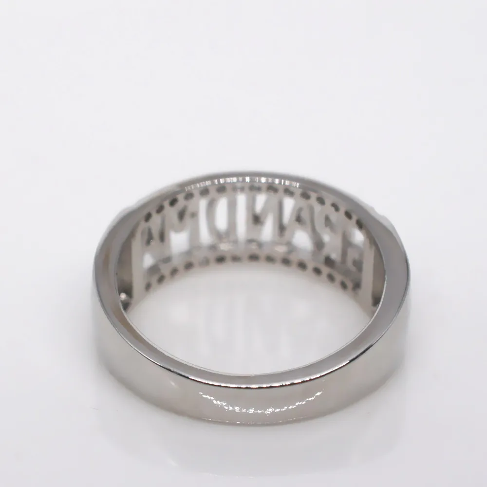 

Luxury Fashion Female CZ Stone Ring White Rose Gold Filled Jewelry Vintage Grandma Rings For Mommy Love Family Anniversary Gifts
