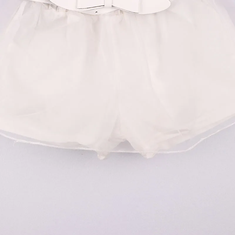 Girls Clothes Set Short Sleeve Pink Letter Shirt And White Organza Shorts With Bow Belt Unique Fashion Kids Girl's Sets | Детская