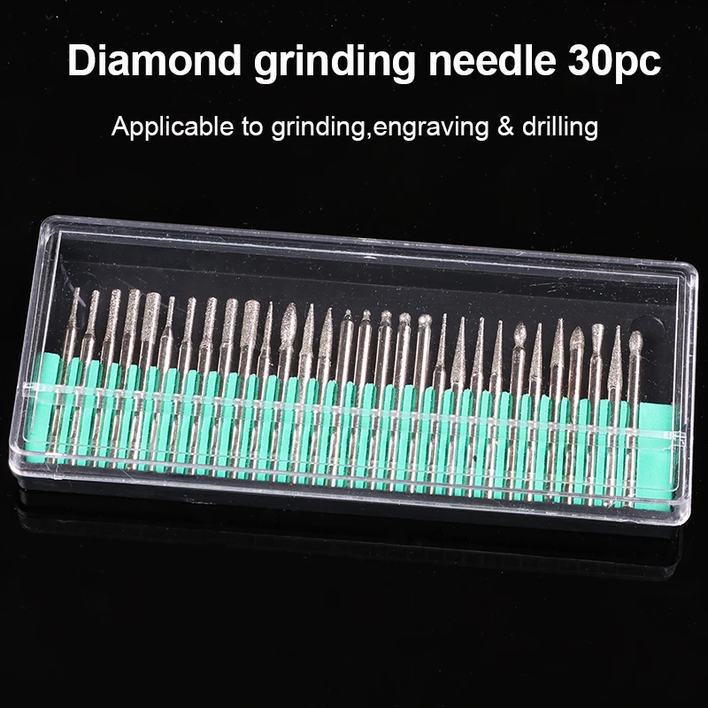 Toolstrong 30Pcs/set Shank Diameter 3mm Cylindrical Graphite Rod Polished Diamond Grinding Needle Carving Tool AC12 | Инструменты