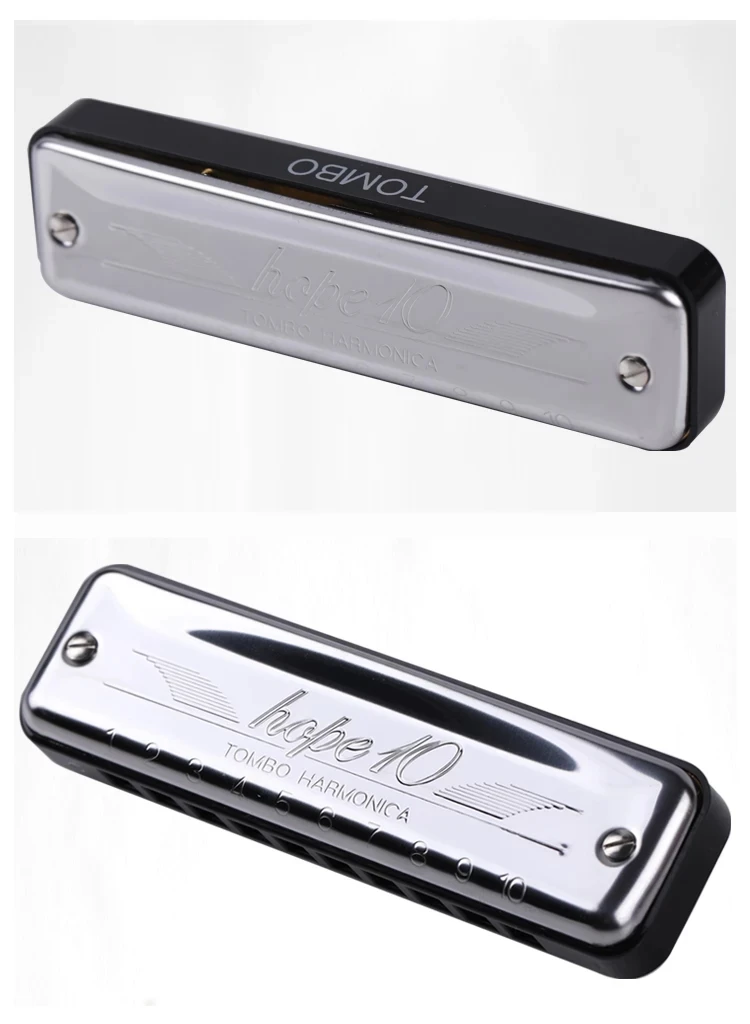 TOMBO HOPE10 10 отверстий губная гармоника harp Щепка C/D/E/F/A/G/E Diatonic Pop фолк Блюз ртом органе Профессиональный музыкальный инструмент