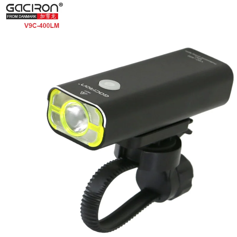 Велосипедный фонарь GaCIROn V9C перезаряжаемый водонепроницаемый для езды на