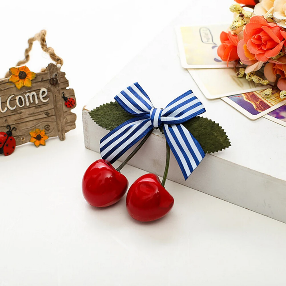 

Red Cherry Retro Vintage Rockabilly Hair Band Bow Hair Clip For Pinup Girls