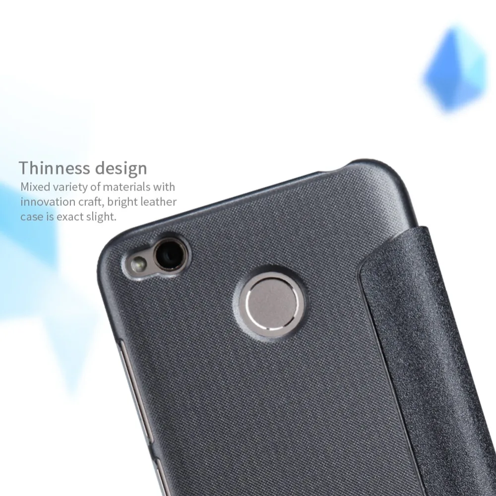 Чехол для Xiaomi Redmi 4x NILLKIN sparkle искусственная кожа откидная крышка смарт проснуться