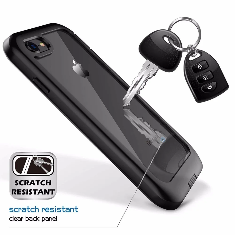 Чехол для iPhone 7 8 встроенный защитный чехол экрана 360 градусов противоударный