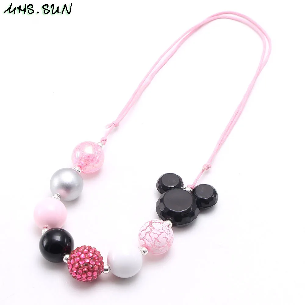 one necklace MHS. SUN, милое детское ожерелье из мультфильма «сделай сам», для детей, массивное ожерелье из бусин и браслетов, Модное детское ювелирное изделие из веревки - Окраска металла: one necklace