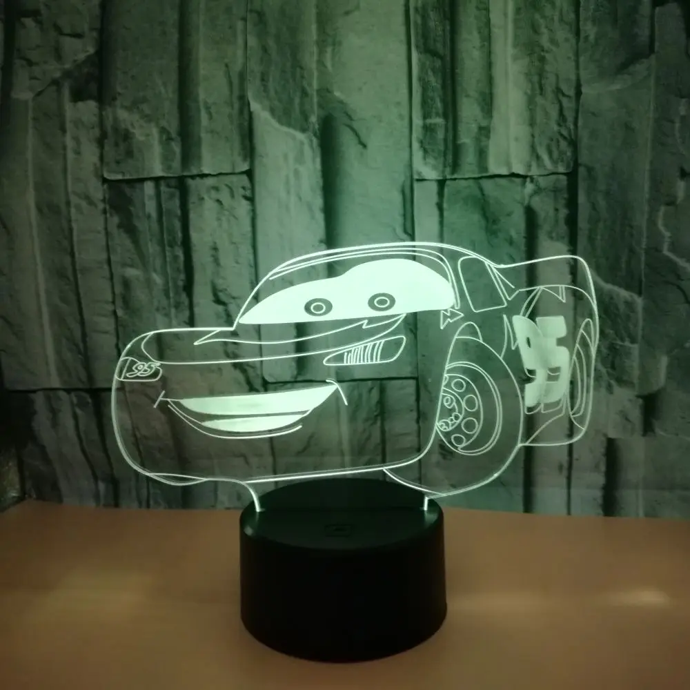 Новая спортивная Автомобильная 3d лампа цветная постепенная иллюзия