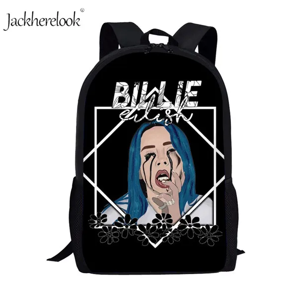 HK804C 3 шт./компл. Billie Eilish школьные сумки для подростков мальчиков и девочек хип-хоп детский школьный рюкзак раппер Женская Повседневная сумка детская книга Сумка - Цвет: HK804C
