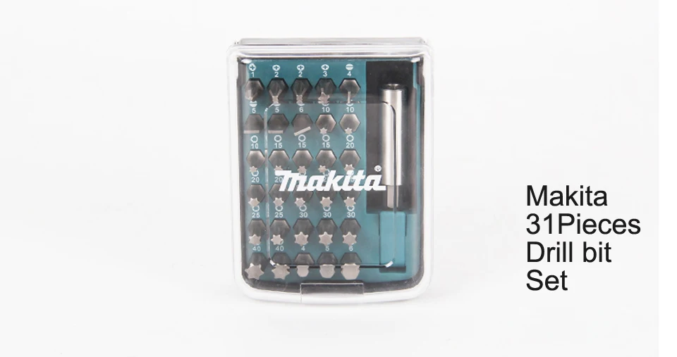 Япония Makita сверло набор шестигранные сверла крестообразная отвертка 18/28/31 шт. костюмы для электрической дрели и отвертка