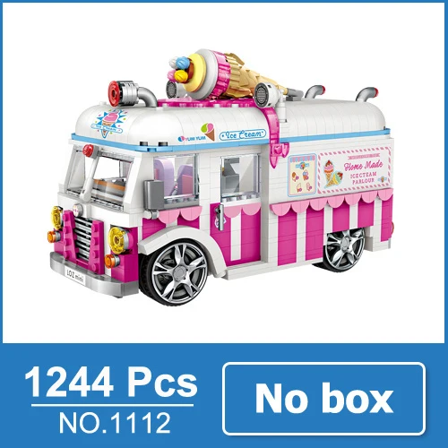 LOZ Icecream No Box LOZ конструктор хот-дог мороженое грузовик модели машинок игрушка создатель техника фигурки статуэтки серии подарок для девочек мальчиков женщин друзей - Цвет: LOZ Icecream No Box