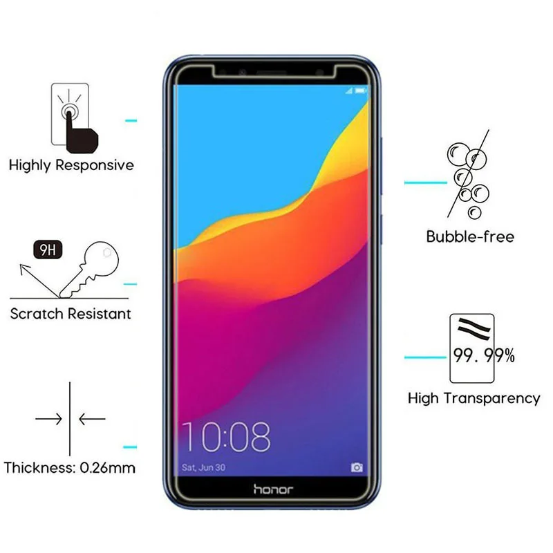 Закаленное стекло для huawei y6 prime 2018 защитная пленка экрана y 6 ii pro 2017 6y y6prime y6pro y62017