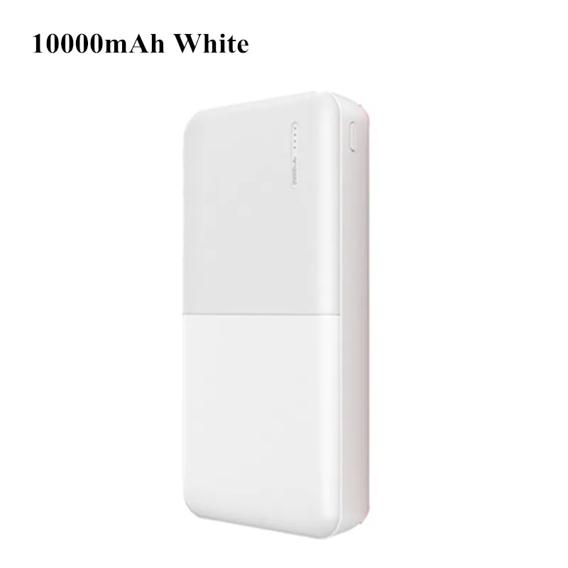 10000mah White Внешний аккумулятор A.S 10000 мАч для Xiaomi, samsung, iPhone, huawei, Nokia, внешний аккумулятор, портативный внешний аккумулятор с двумя usb-портами - Цвет: 10000mah White