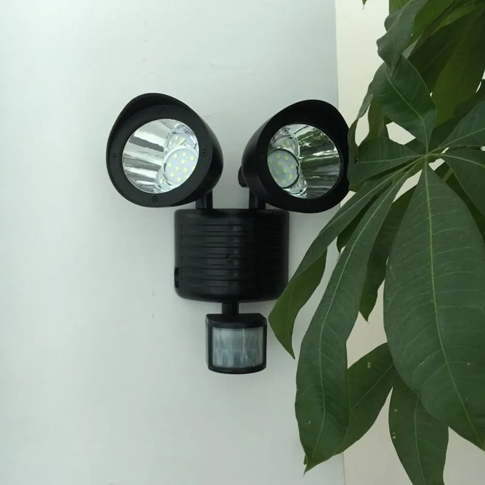 ICOCO 22LED двойной детектор безопасности Солнечный точечный свет датчик движения