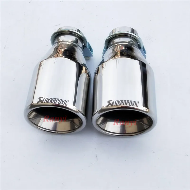 Akrapovic выхлопной наконечник автомобиля Стайлинг выхлопной системы глушитель наконечник трубы Универсальный нержавеющая сталь отделка прямой глянцевый