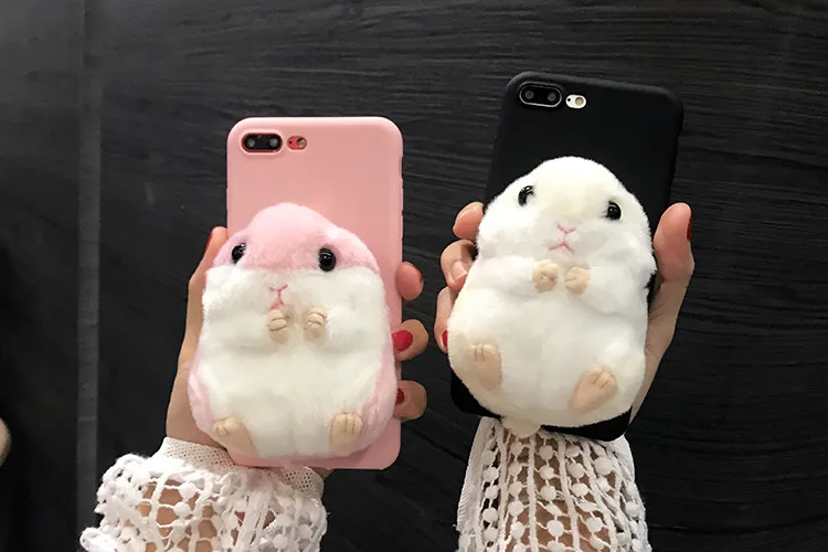Ainike милый животное хомяк Мягкий ТПУ чехол для телефона для iPhone X 5S SE 6S Plus 7Plus 8Plus XR XS Max Прекрасный 3D мультфильм игрушка кукла чехол