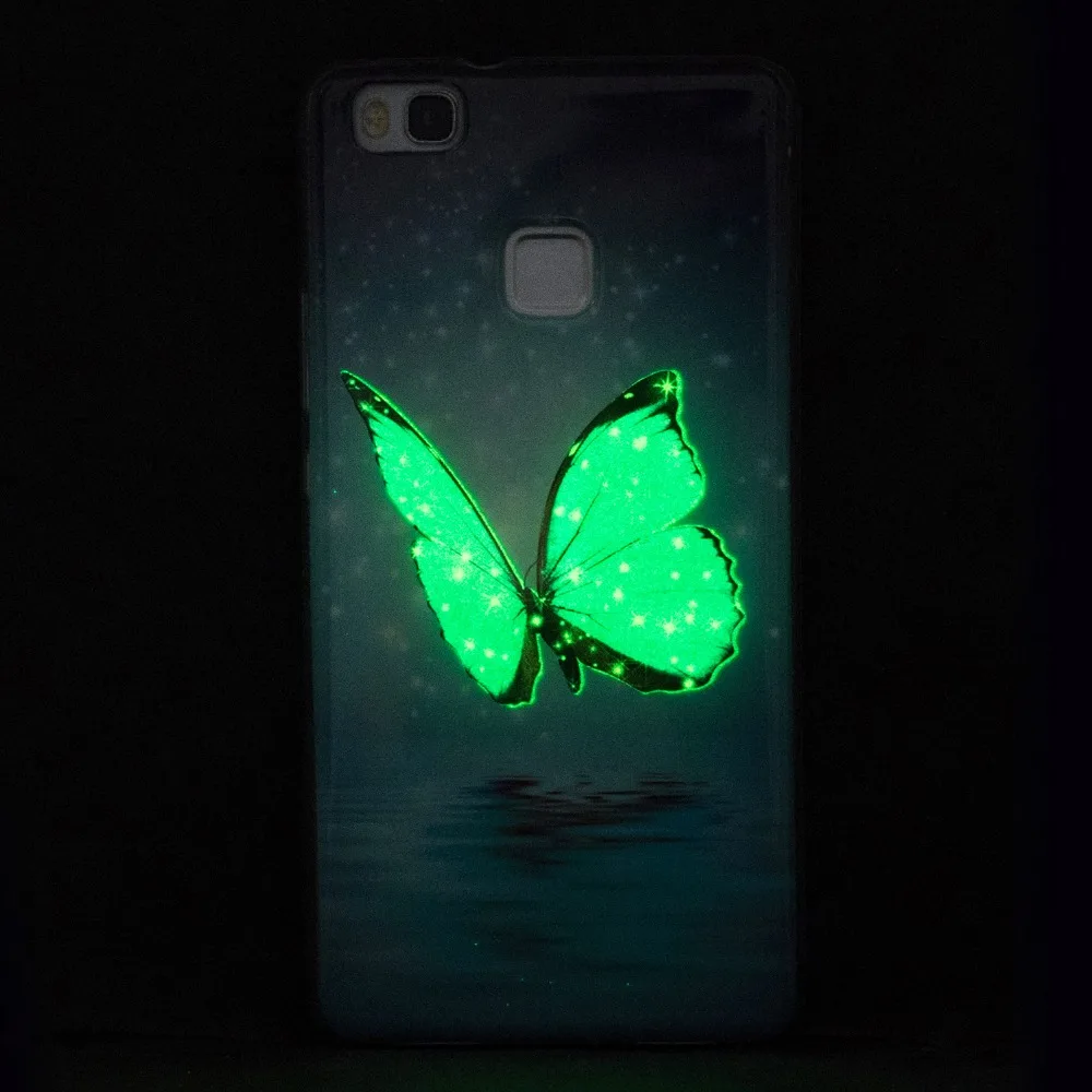 Luminous Case for coque Huawei P9 Lite Silicone P8 P10 Cover fundas 2017 |