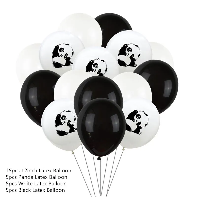 15pcs mix balloon Мультяшные воздушные шары из фольги с пандой, воздушные гелиевые воздушные шары для вечеринки в честь Дня Рождения, аксессуары для детского душа, детские игрушки - Цвет: 15pcs mix balloon
